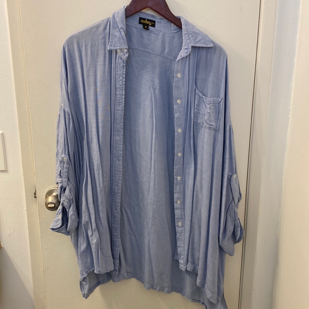 Audrey medium denim blue blouse